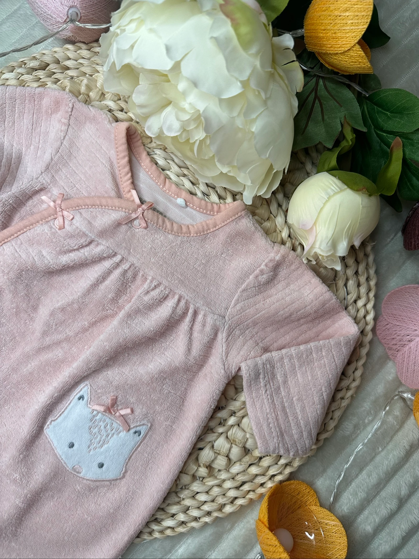 Pyjama van fluweel eendelig Orchestra 1 maand roze – photo 2
